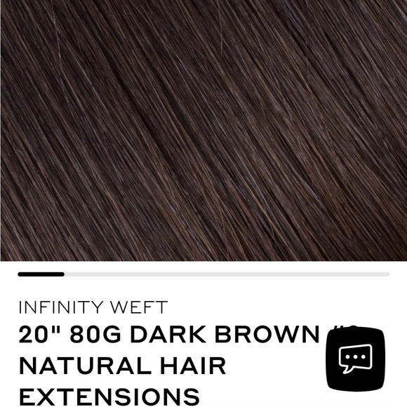 Bellami infinity hair extension weft 20 inches dark brown...